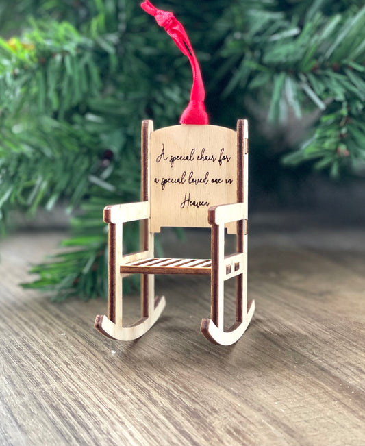 3D Rocking Chair Heaven Ornament