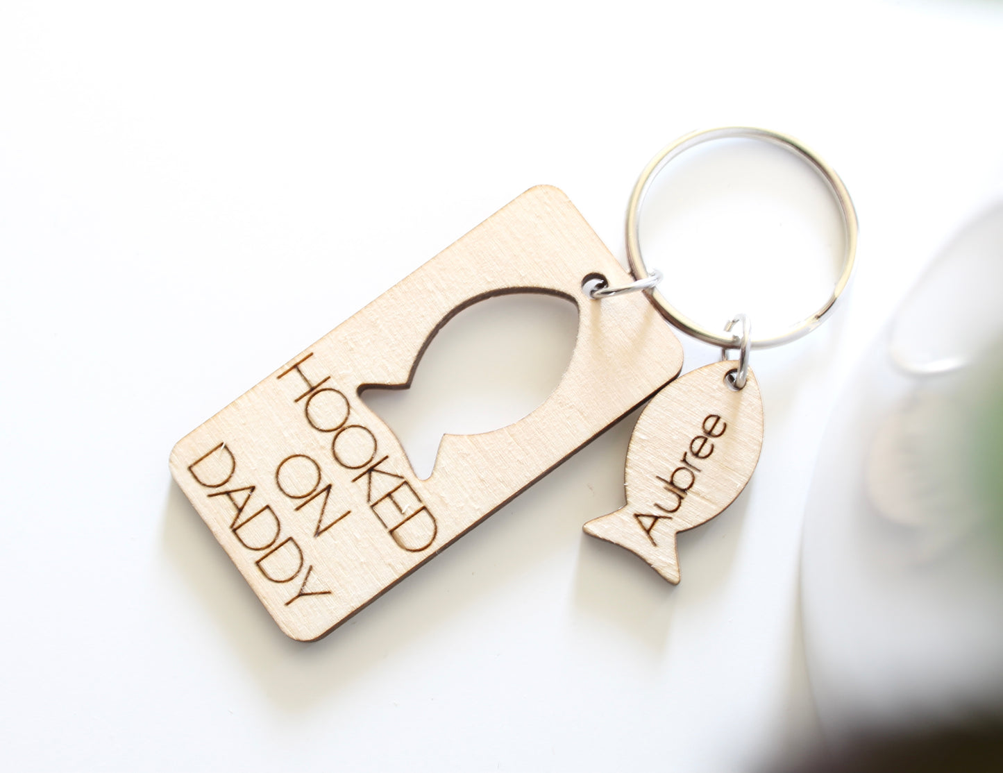 Hooked On Daddy Keychain