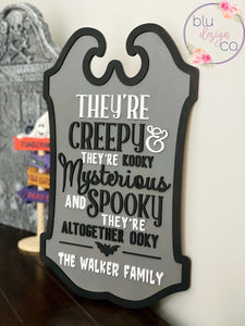 Personalized Spooky Family Sign