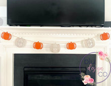 Load image into Gallery viewer, Ornate Pumpkin Wood Banner