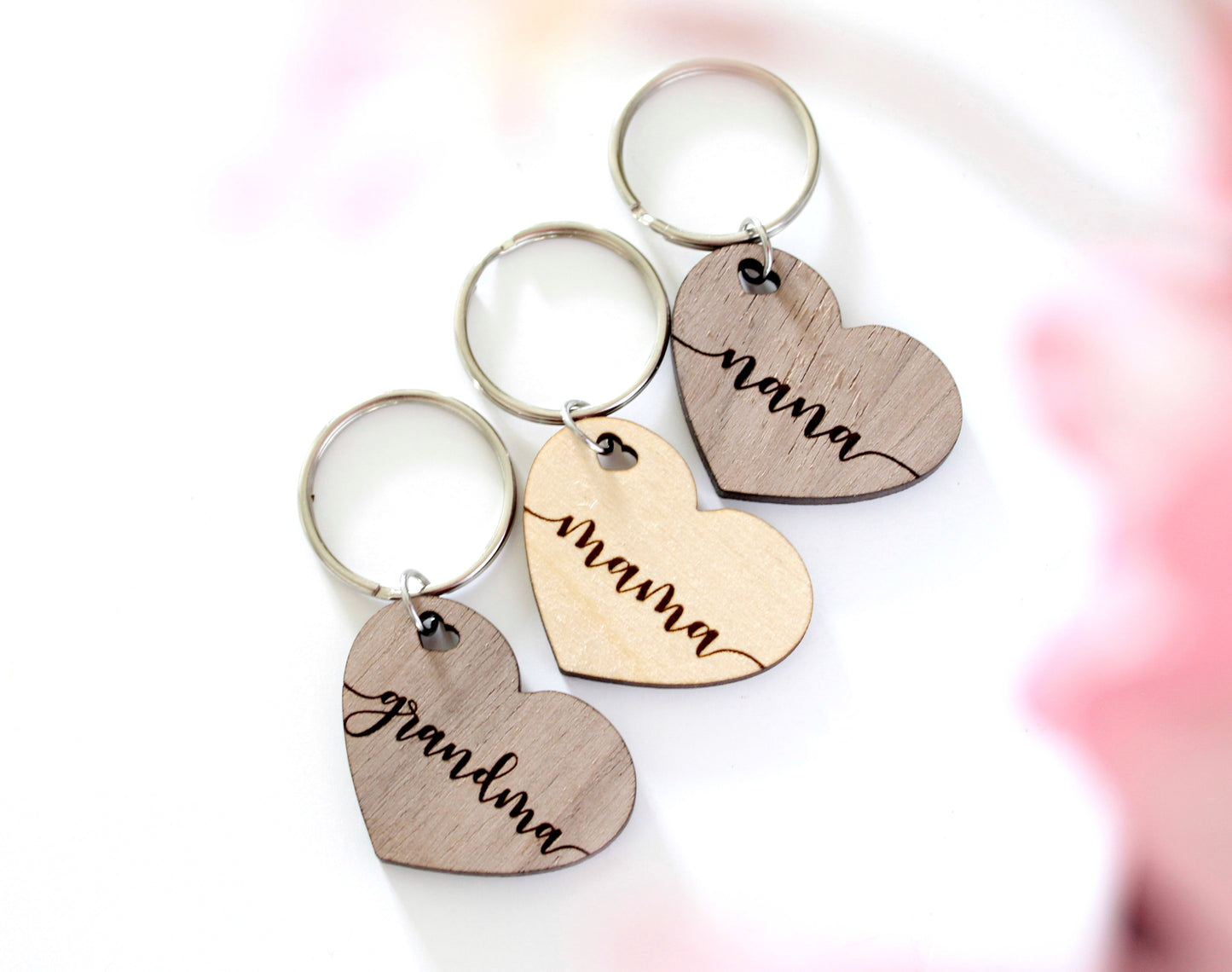 Custom Handwriting Wood Keychain