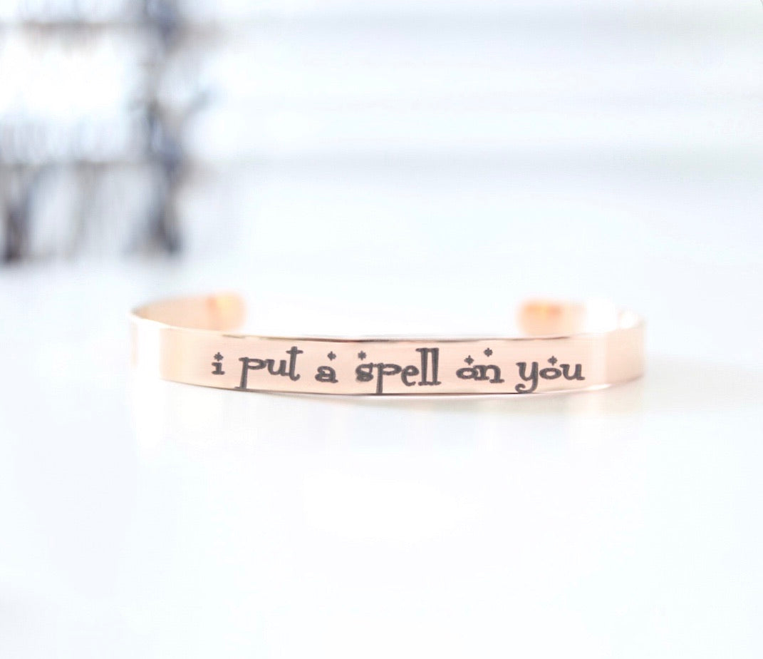 I Put a Spell On You Bracelet- available in silver, gold, or rose gold
