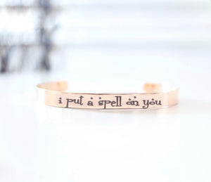 I Put a Spell On You Bracelet- available in silver, gold, or rose gold