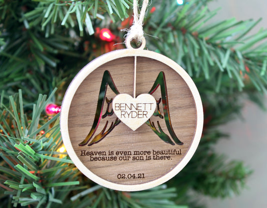 Angel Wing Memorial Ornament