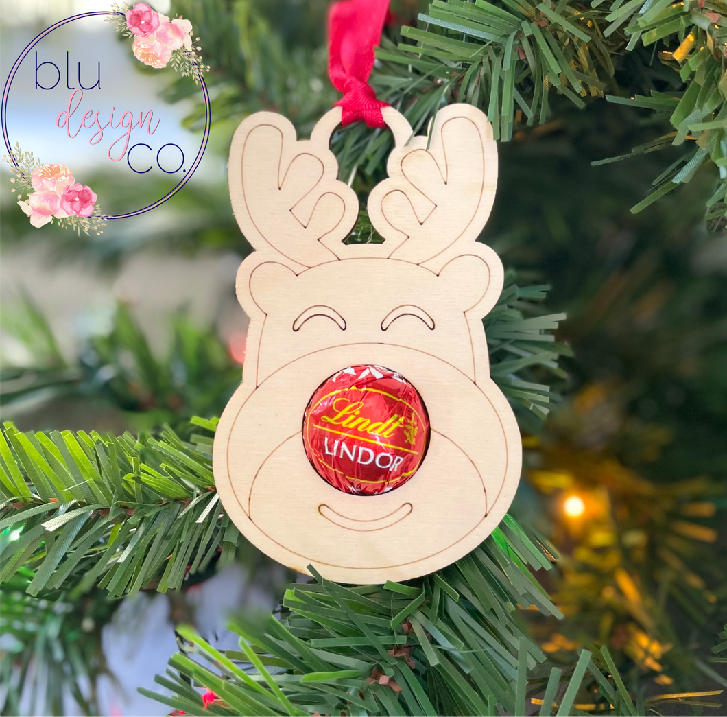 Chocolate Ball Reindeer Ornament - CHOCOLATE NOT INCLUDED
