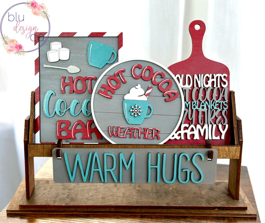 Hot Cocoa Interchangeable Wagon/ Shelf Set