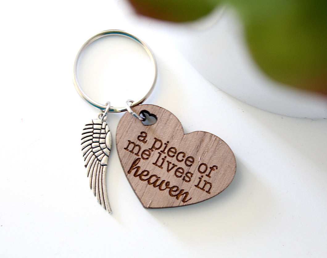 A Piece of Me Lives In Heaven Keychain