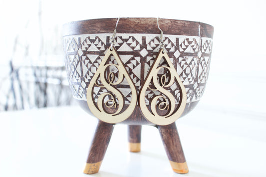 Monogram Initial Teardrop Earrings