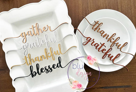 Thanksgiving Place Setting Words - 4 Pack