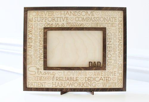 Word Cloud Personalized Dad Picture Frame