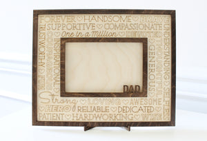 Word Cloud Personalized Dad Picture Frame