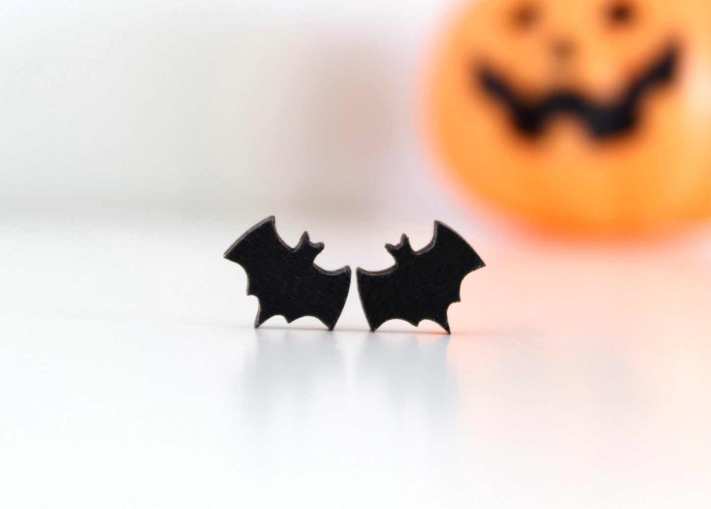 Painted Black Wood Bat Studs
