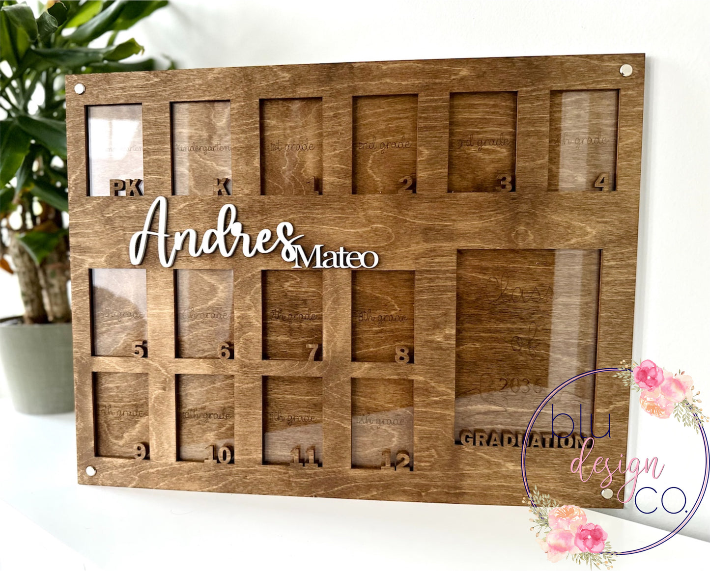 LARGE Personalized School Years Photo Frame