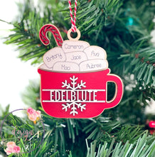 Load image into Gallery viewer, Hot Cocoa Family Mug Ornament, 1-6 Names