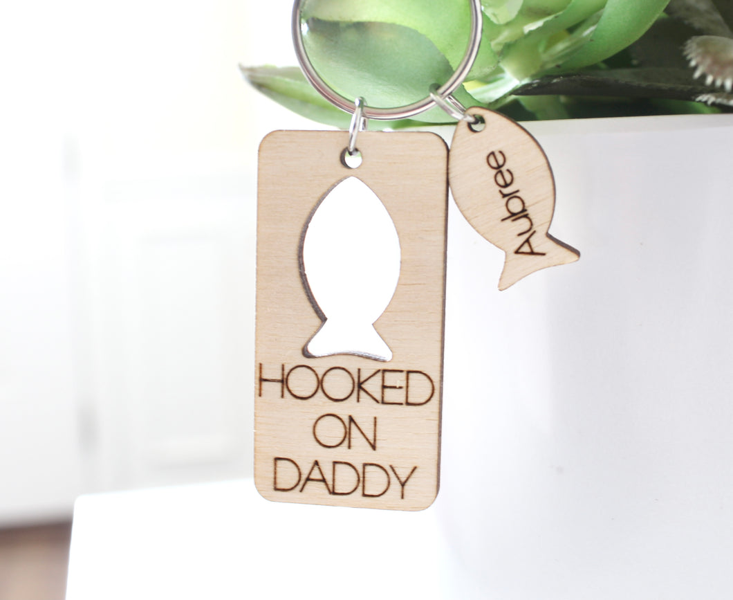Hooked On Daddy Keychain
