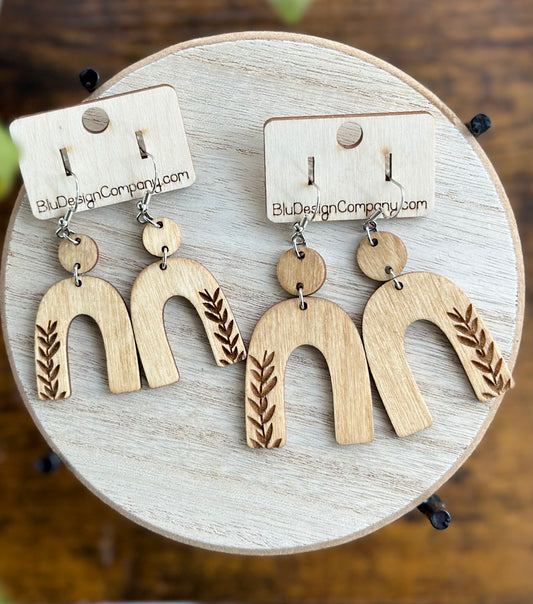 Floral Arch Drop Earrings