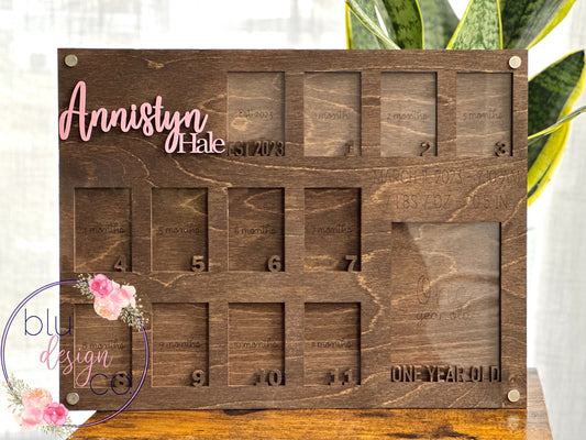 Personalized My First Year Photo Frame - multiple sizes available