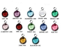 Load image into Gallery viewer, Vertical Drop Birthstone Necklace