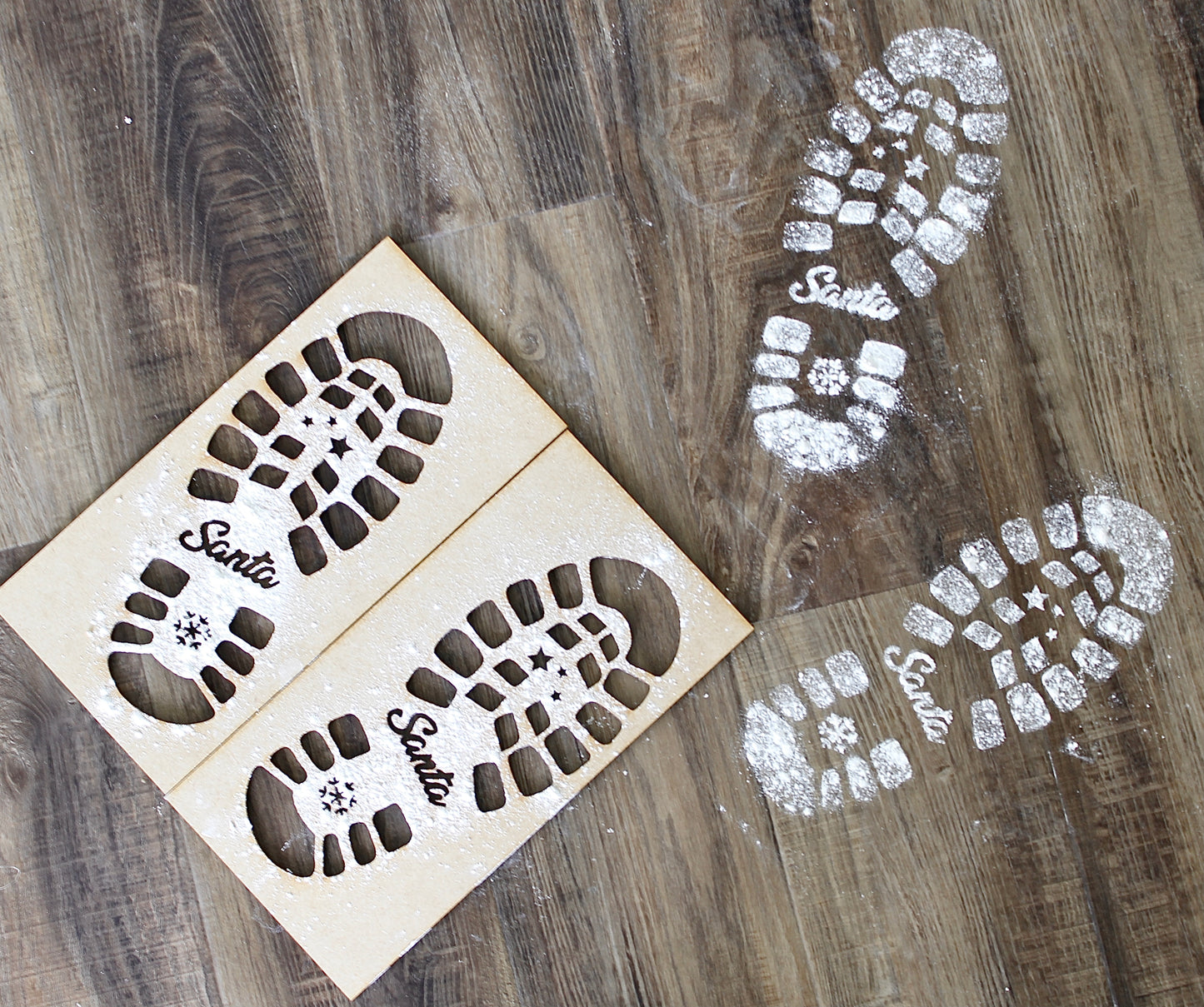 Santa Boot, Elf & Reindeer Tracks Templates