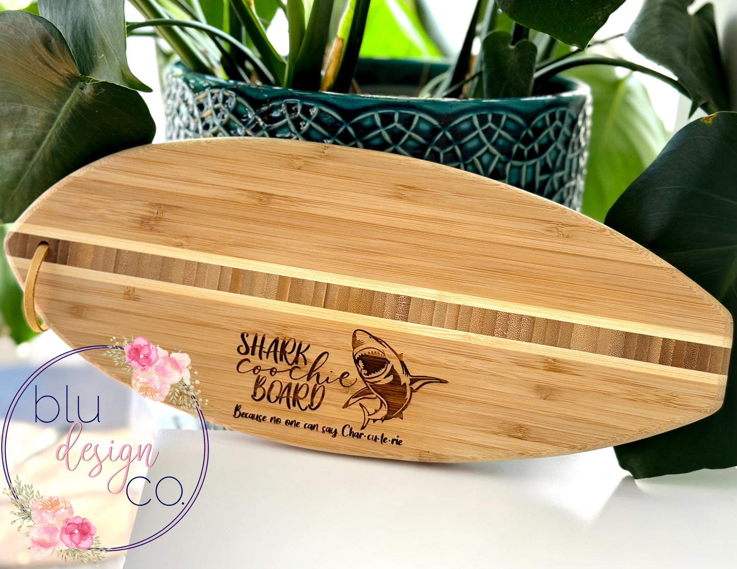 Shark Coochie Bamboo Charcuterie Surfboard