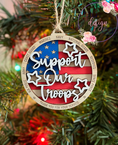 Support Our Troops Ornament