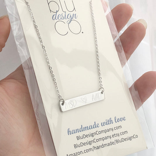 Initial Bar Necklace