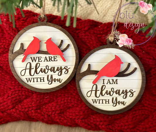 Cardinal Branch Memorial Ornaments