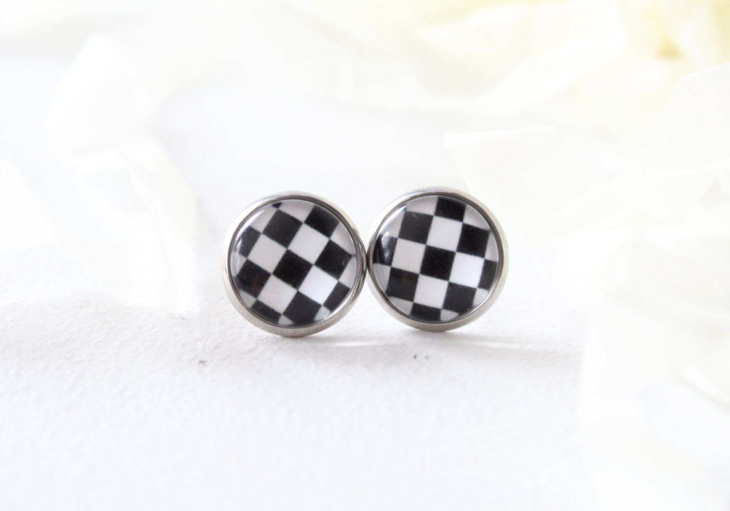 Checkered Flag Earrings