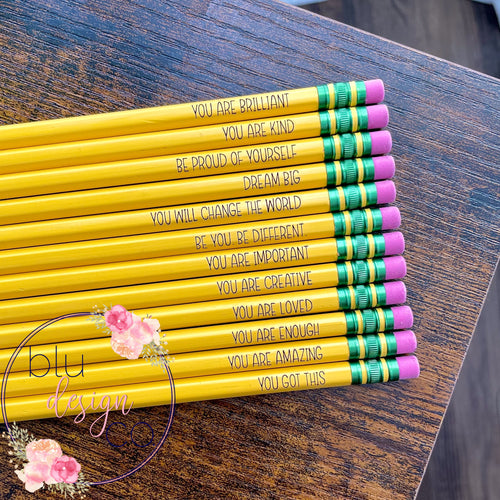 Positive Affirmations Ticonderoga #2 Pencils