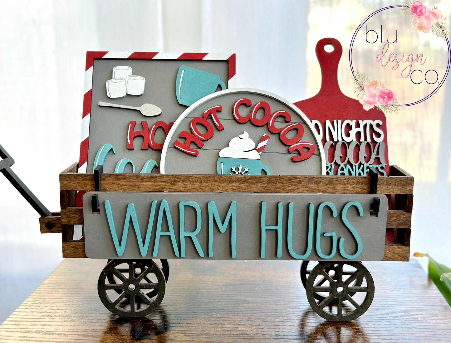 Hot Cocoa Interchangeable Wagon/ Shelf Set