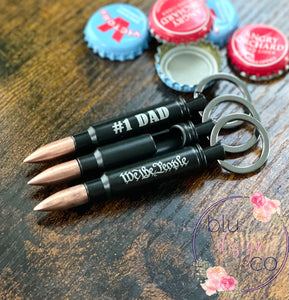 Bullet Bottle Opener Keychain