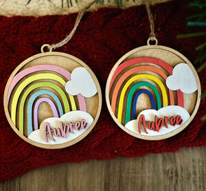 Personalized Rainbow Ornament