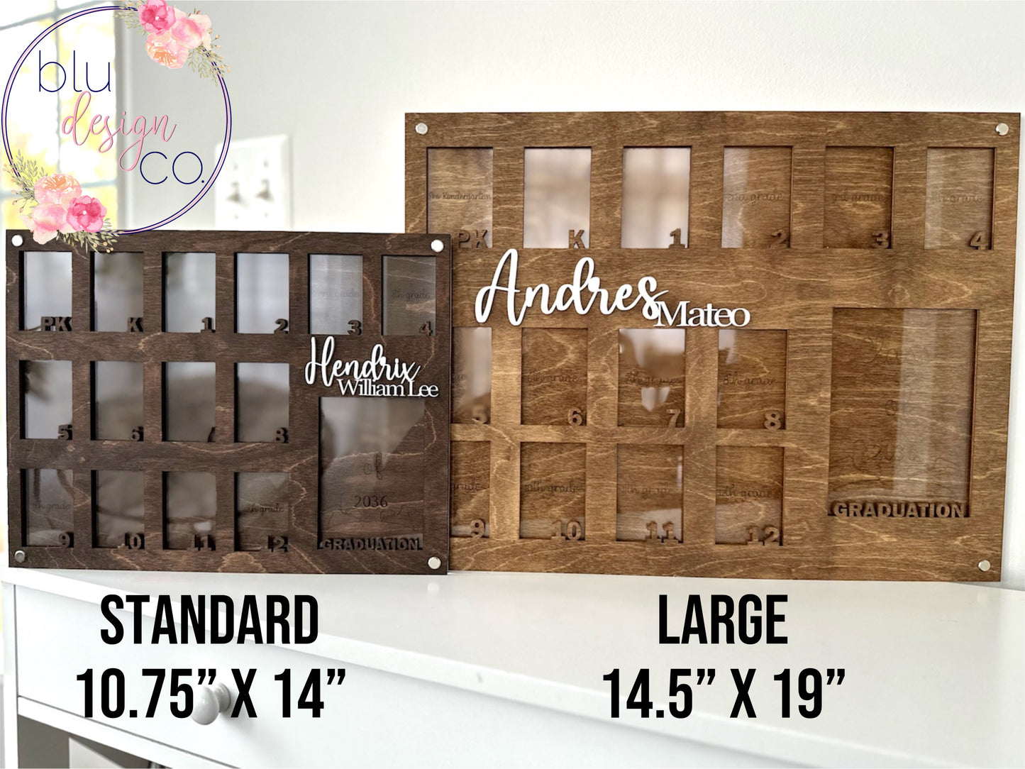 LARGE Personalized School Years Photo Frame