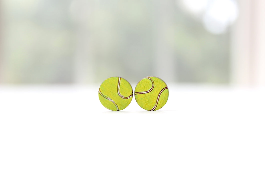 Painted Wood Tennis Ball Studs