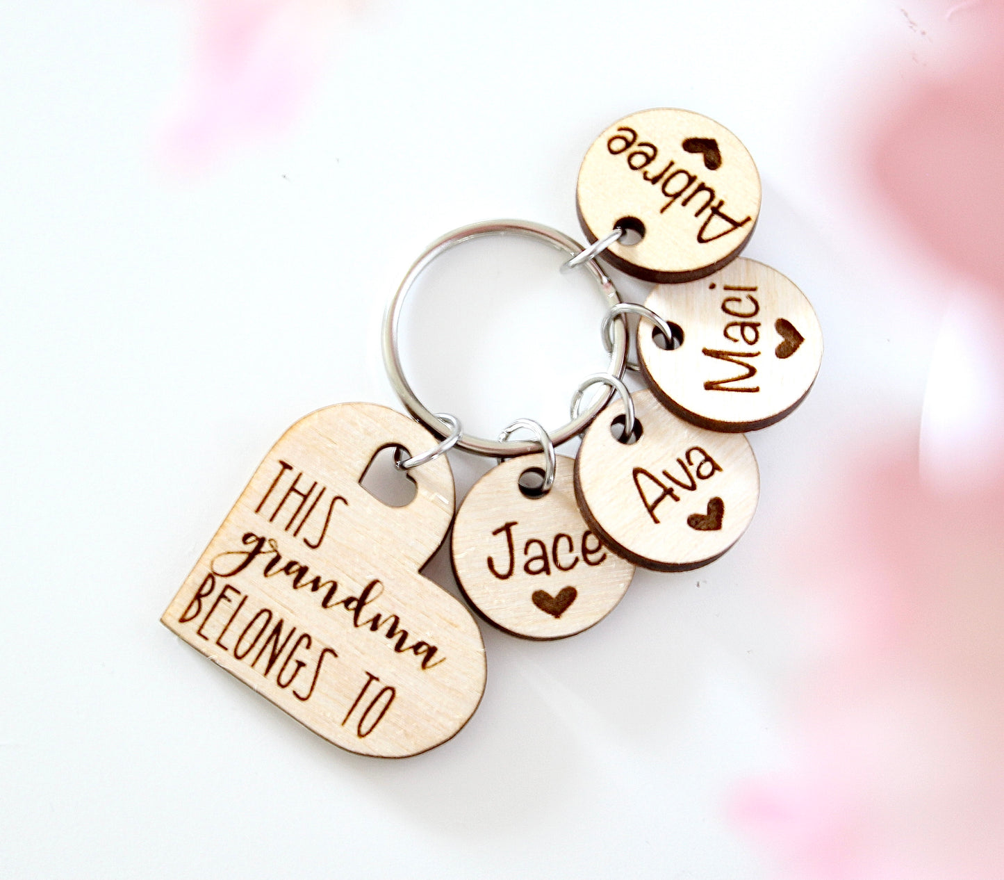 Custom This Grandma Belongs To Keychain