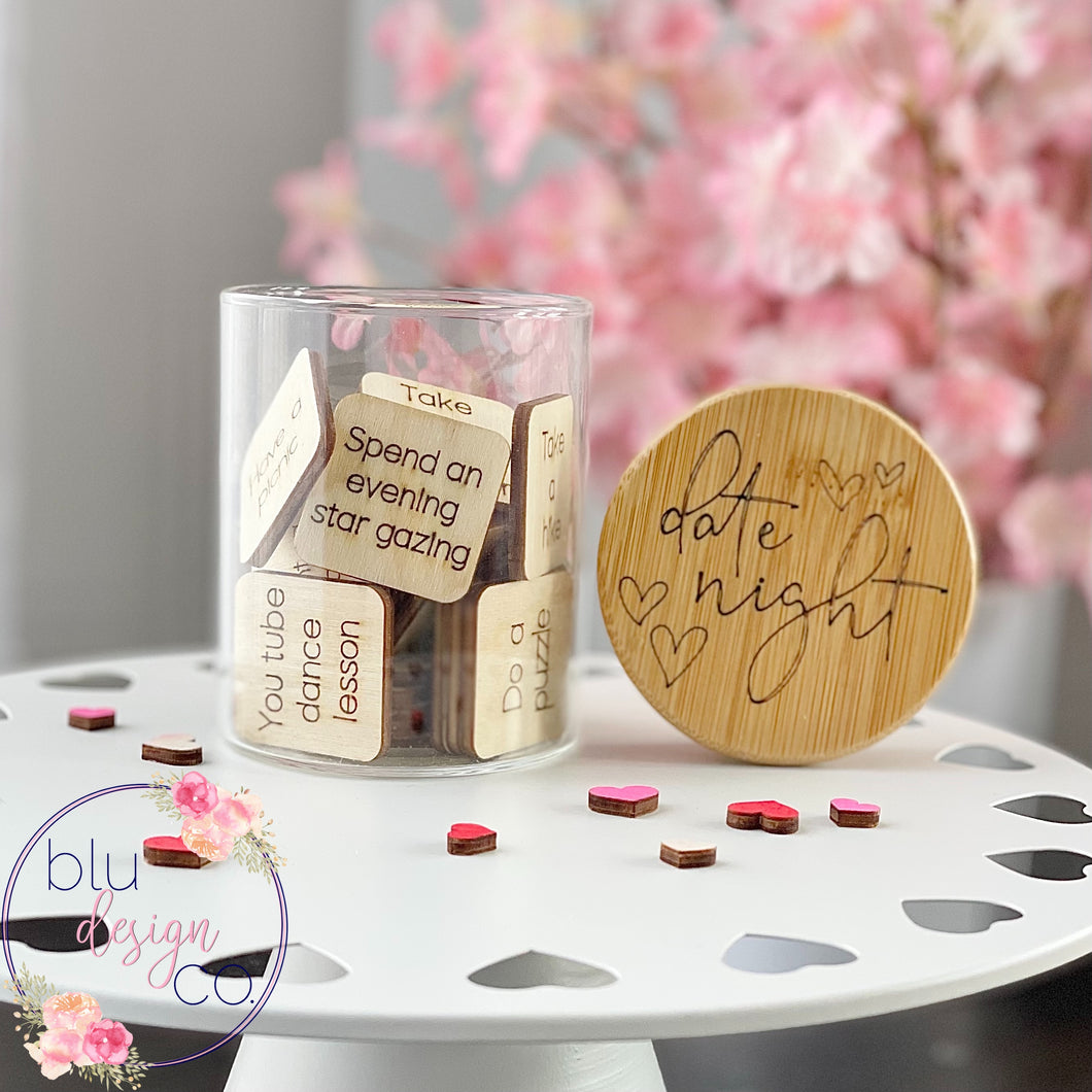 Date Night Ideas Jar and Tokens