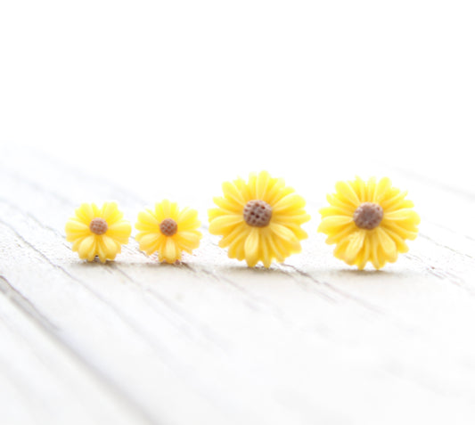 Yellow Sunflower Earrings