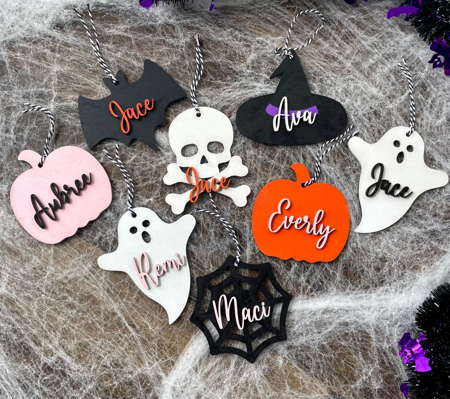 Custom Halloween Basket Tags