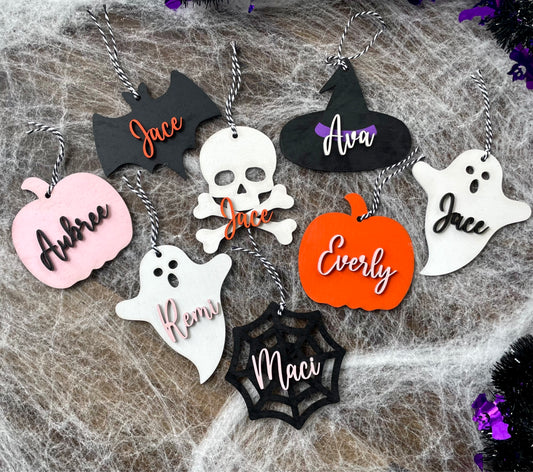 Custom Halloween Basket Tags