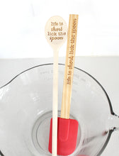 Load image into Gallery viewer, Life is Short, Lick the Spoon Wood Spoon/ Spatula Set