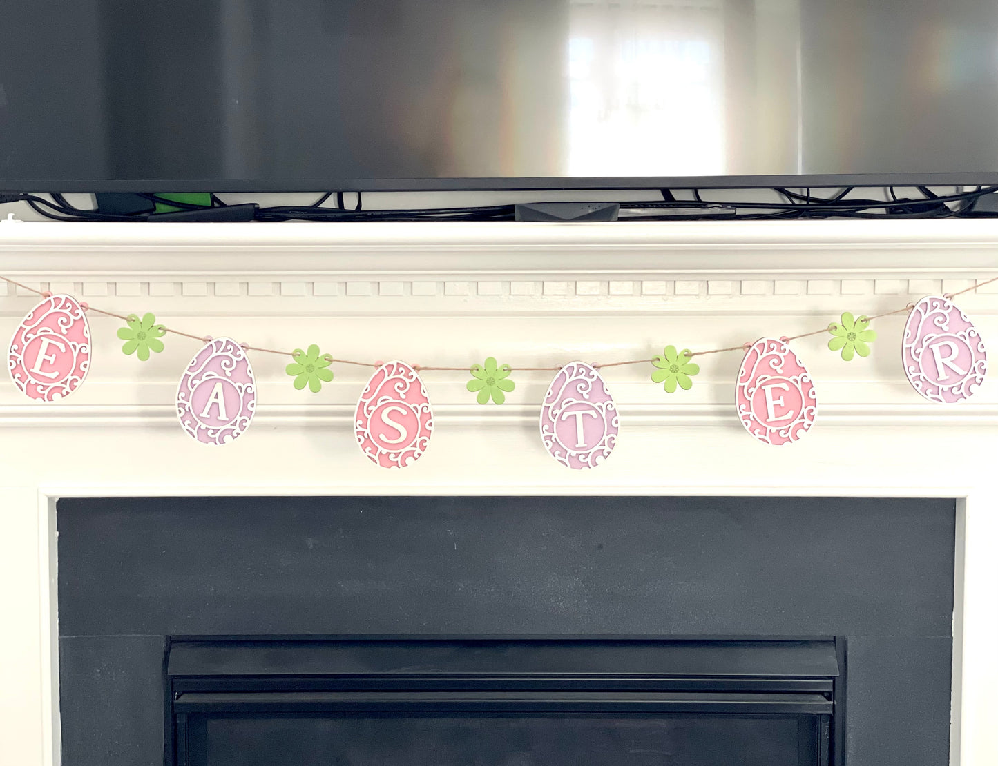 Wooden Easter Egg Banner