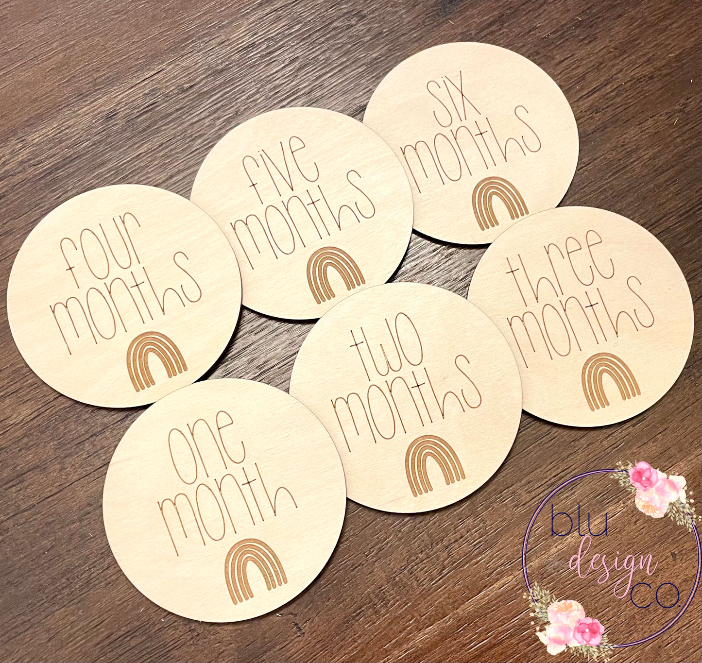 Rainbow Reversible Monthly Milestone Rounds