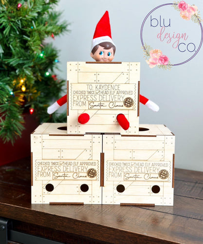 Personalized Elf Arrival Crate