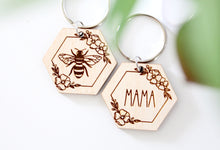 Load image into Gallery viewer, Floral Mama and Bee Keychain