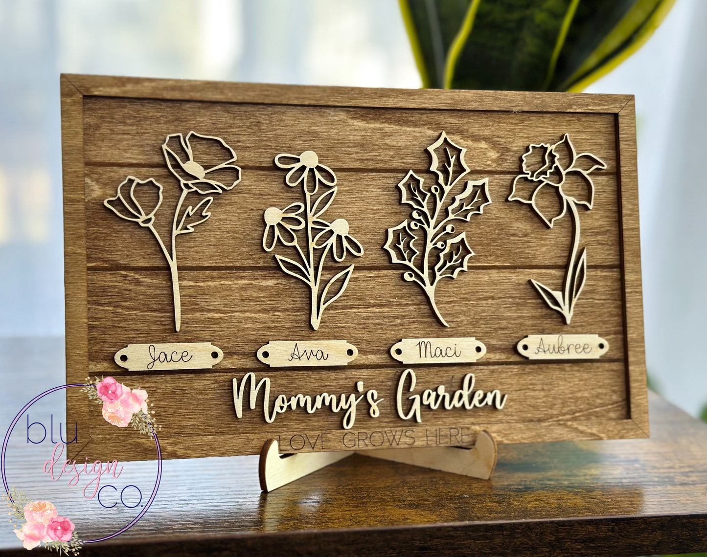 Custom Birth Flower Garden Frame