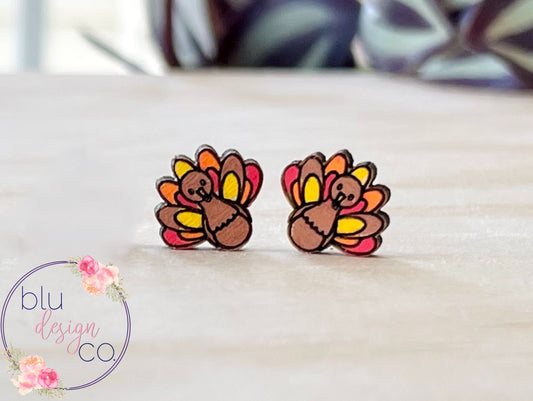 Painted Wood Turkey Studs