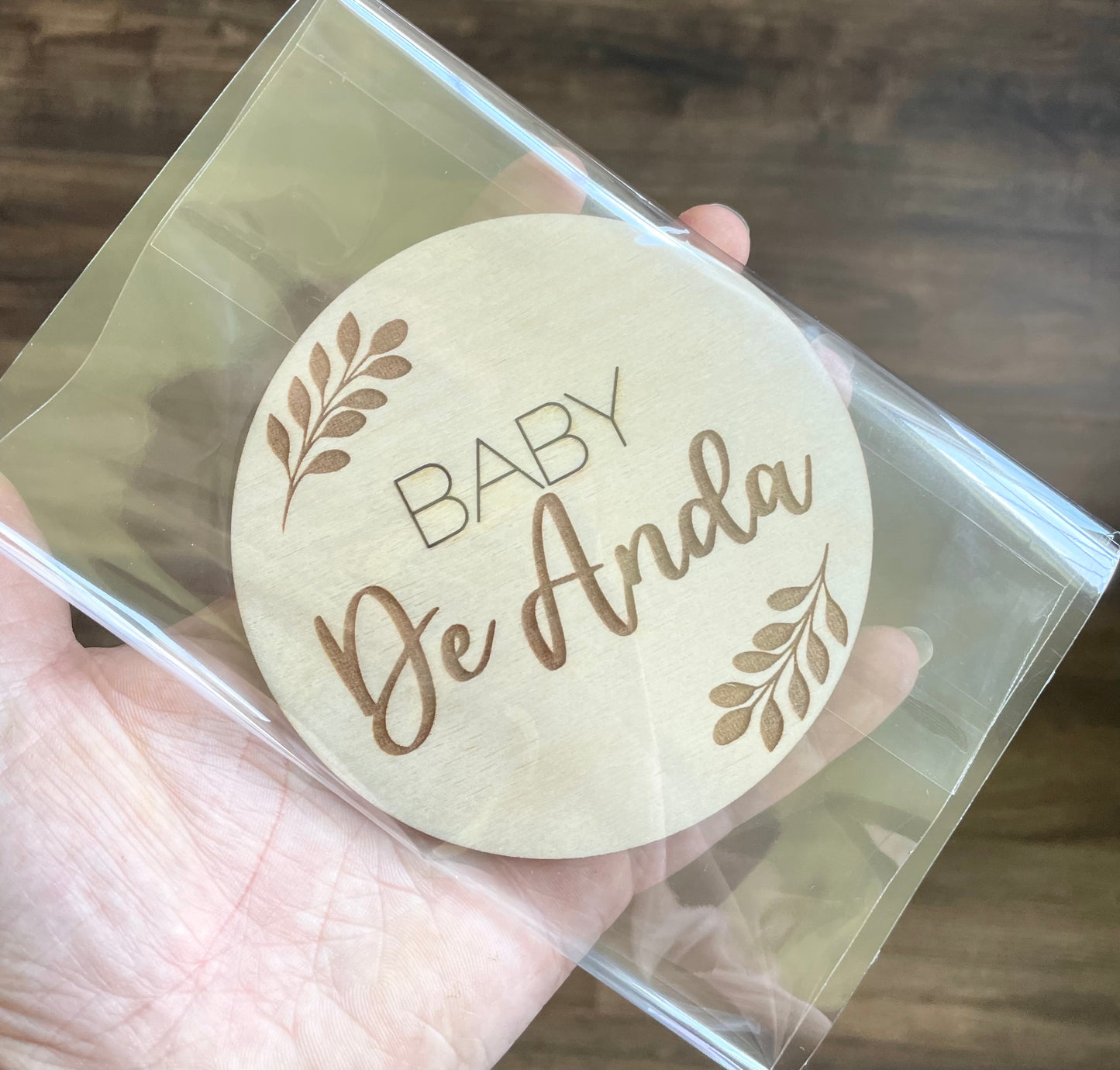 Floral Baby Name Announcement Plaque