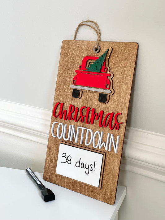 Christmas Countdown Sign