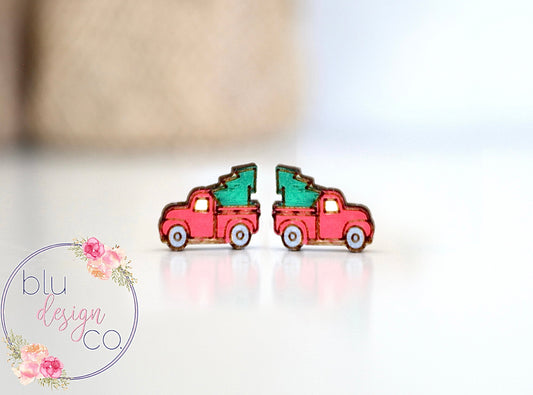 Christmas Truck Wooden Studs