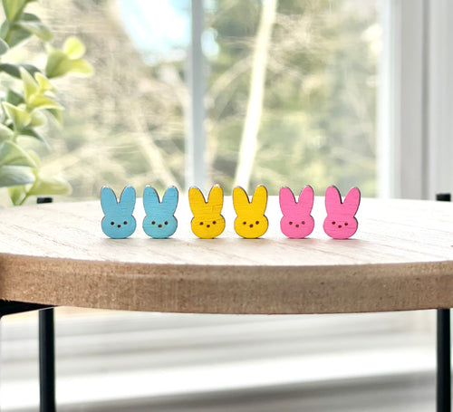 Bunny Painted Wood Studs